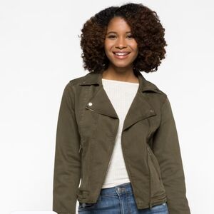 Edgy Boho/Moto Style Army Green Jacket